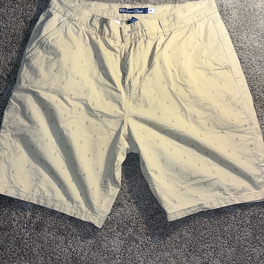 Quiet storm surf shop chino style khaki shorts